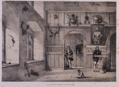 "Hall Compton Wynyate, Warwickshire" Stampa antica inglese