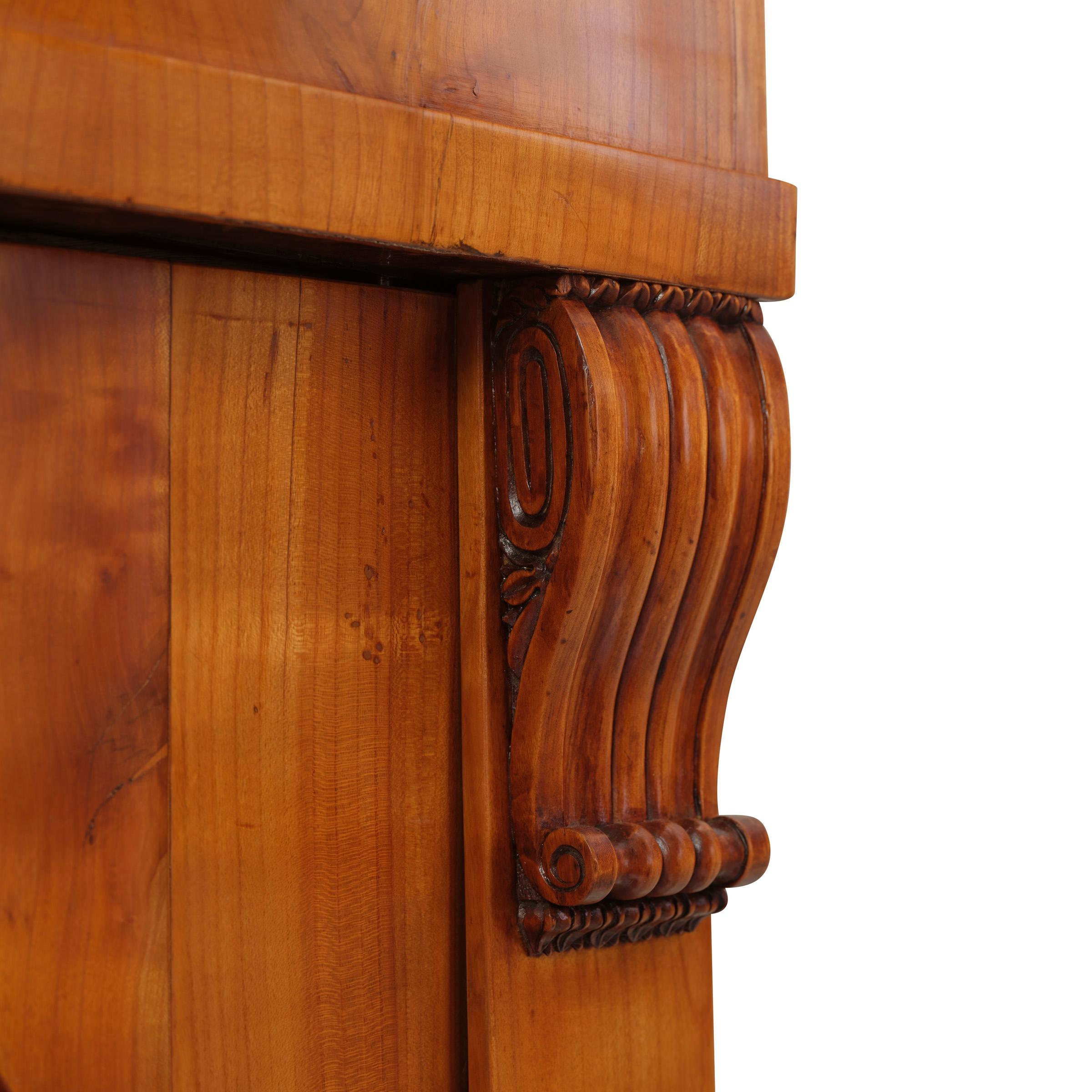 Veneer Hall cupboard . Biedermeier, Rhineland, around 1825 Cherrywood For Sale
