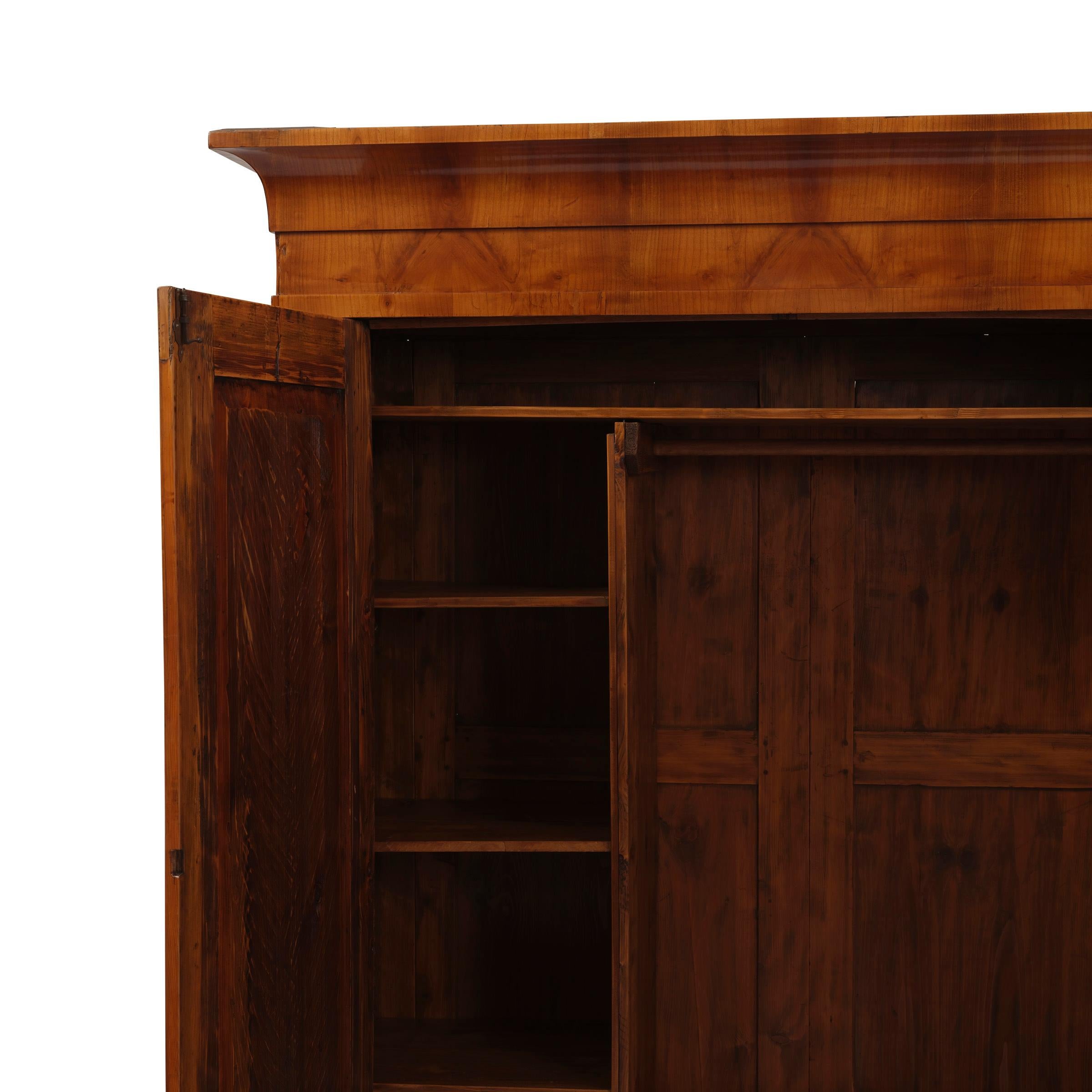 Early 19th Century Hall cupboard . Biedermeier, Rhineland, around 1825 Cherrywood For Sale
