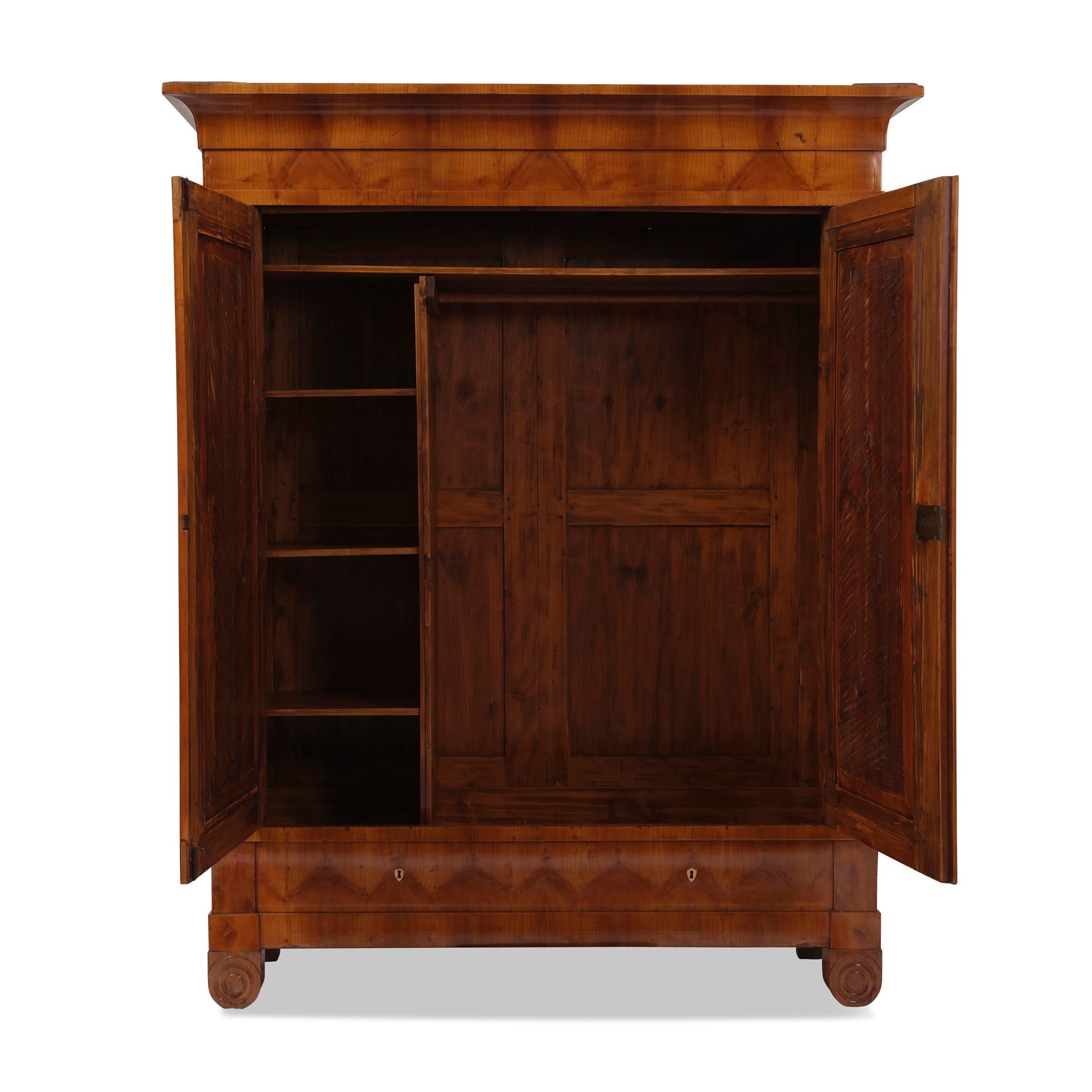 Hall cupboard . Biedermeier, Rhineland, around 1825 Cherrywood For Sale 1