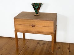 Hall furniture, mirror and drawer. Cabinet in oak by Kai Kristiansen 1960's