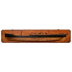 Hall, Russell & Co., Aberdeen Antique Wood Half Hull Four Masted Cargo Model