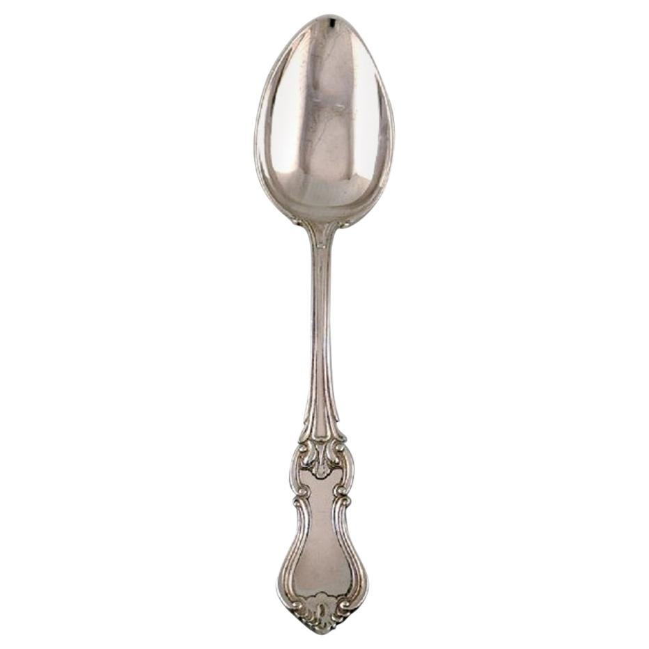 Hallbergs Guldsmeds Ab, Sweden, "Olga" Dessert Spoon in Silver 1946, 3 Pieces