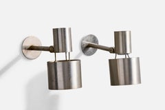 Halldor Gunnløgsson, Wall Lights, Steel, Denmark, 1958