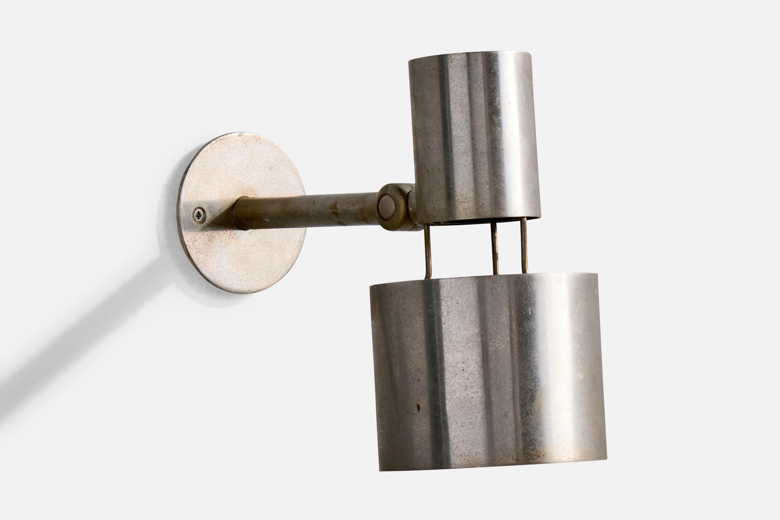 Halldor Gunnløgsson, Wall Lights, acier, Danemark, 1958 Bon état - En vente à High Point, NC