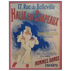 Halle Aux Chapeaux Framed Poster by Jules Cheret 1895