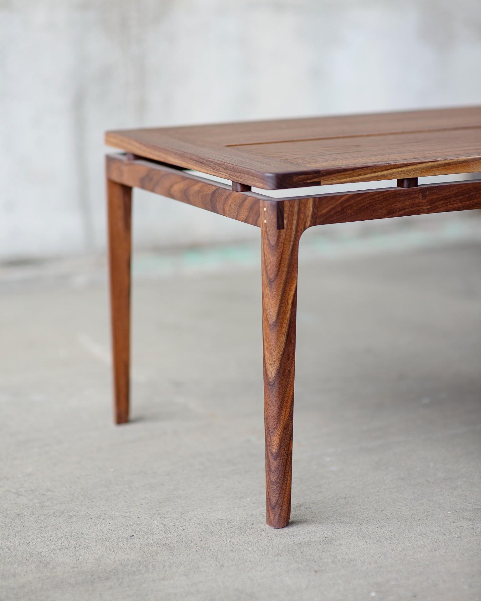 The Halley is our most diverse and striking table. At a standard height of 18 inches, the size is perfect for either a coffee or side table. The table comes in 3 solid wood top versions all with an option for live edge center. As an added level of