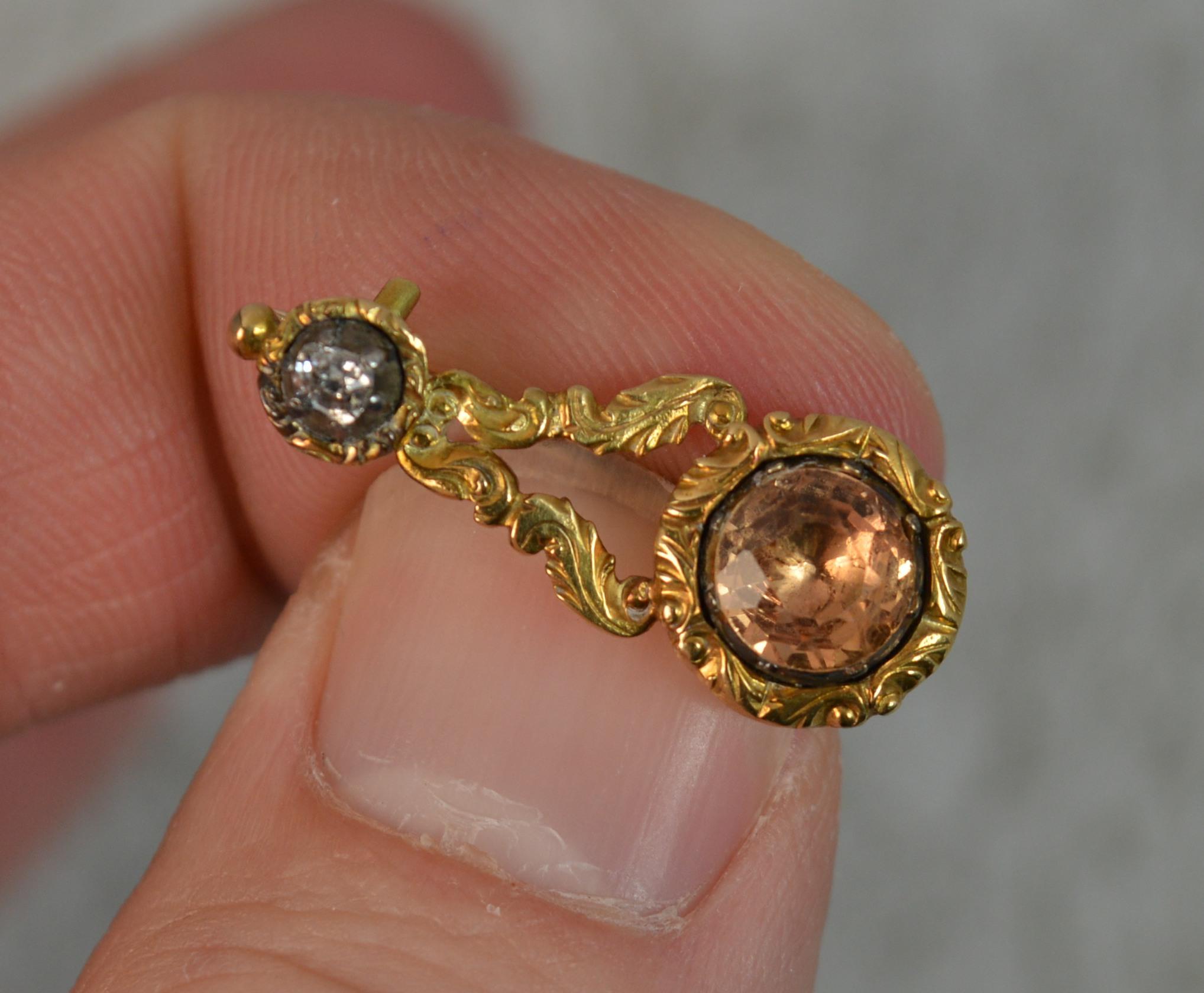 Women's Halleys Comet Foiled Topaz Diamond 18 Carat Gold Brooch
