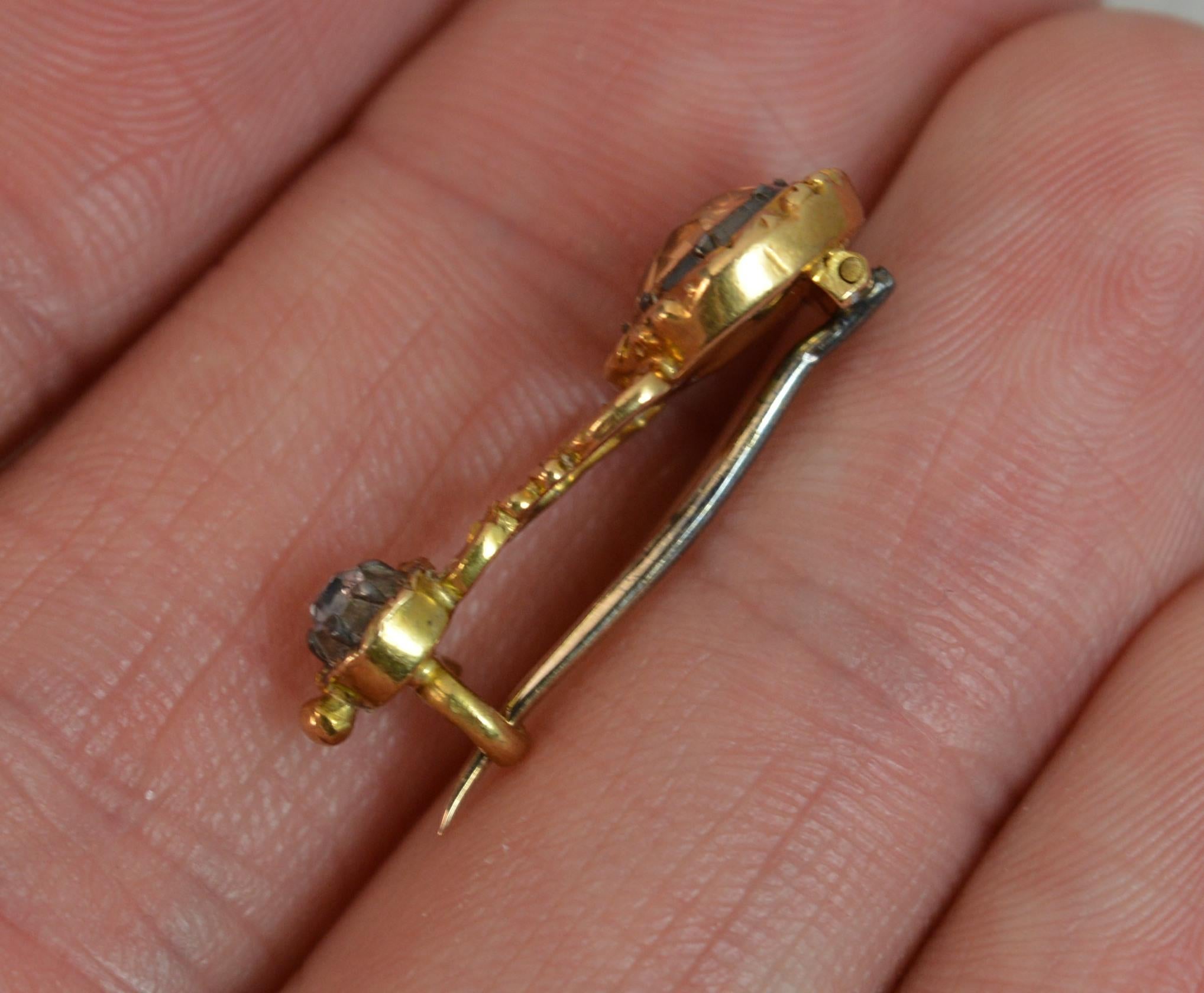 Halleys Comet Foiled Topaz Diamond 18 Carat Gold Brooch 2