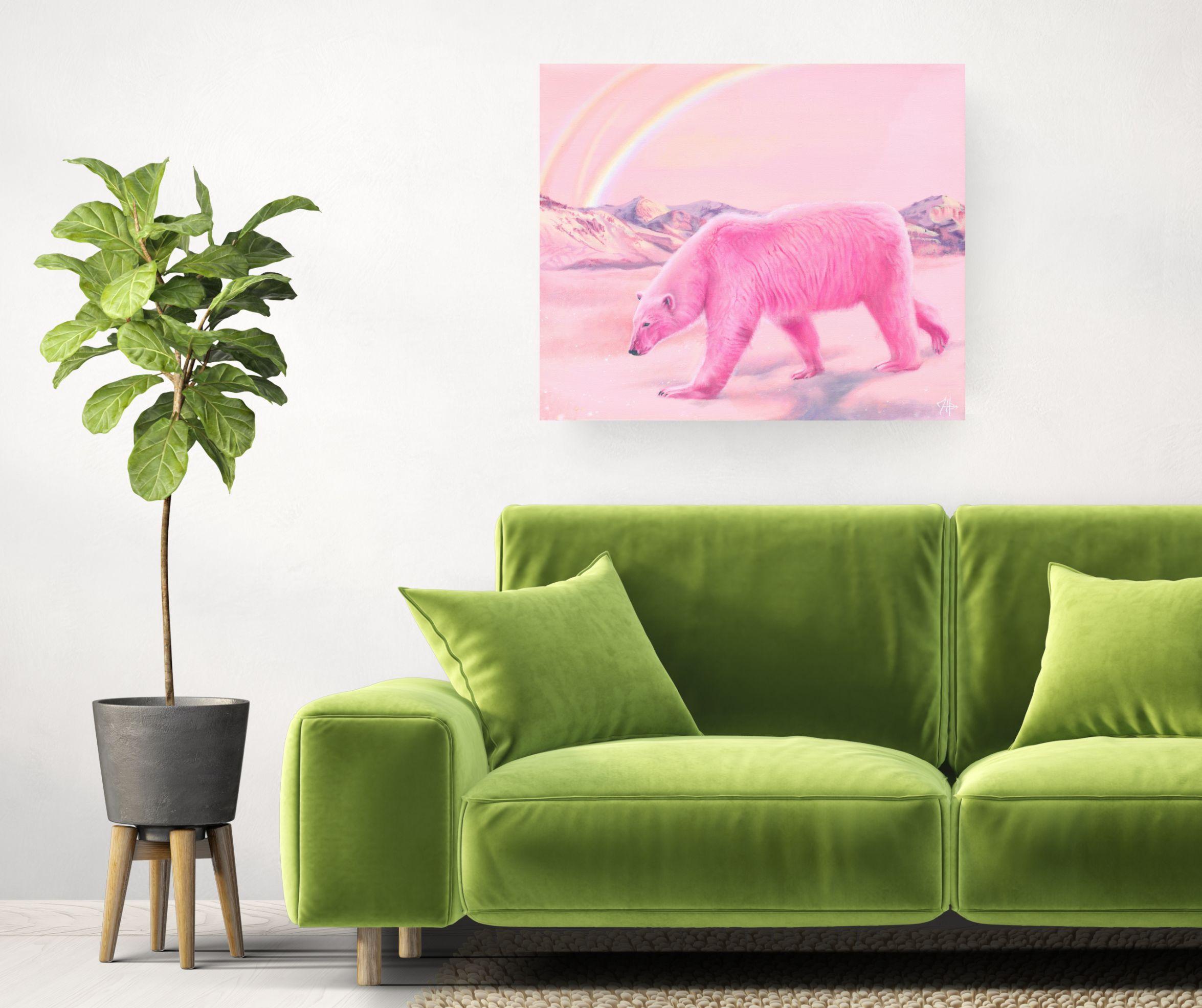 Blush - Original Surrealismus Wildnis Gemälde zu verkaufen - zeitgenössische Kunstwerke – Painting von Hallie Packard