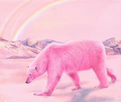 Blush – original surrealism wildlife painting for sale - contemporary artwork