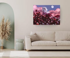 Splash – original surrealism wildlife contemporary art - horse painting for sale