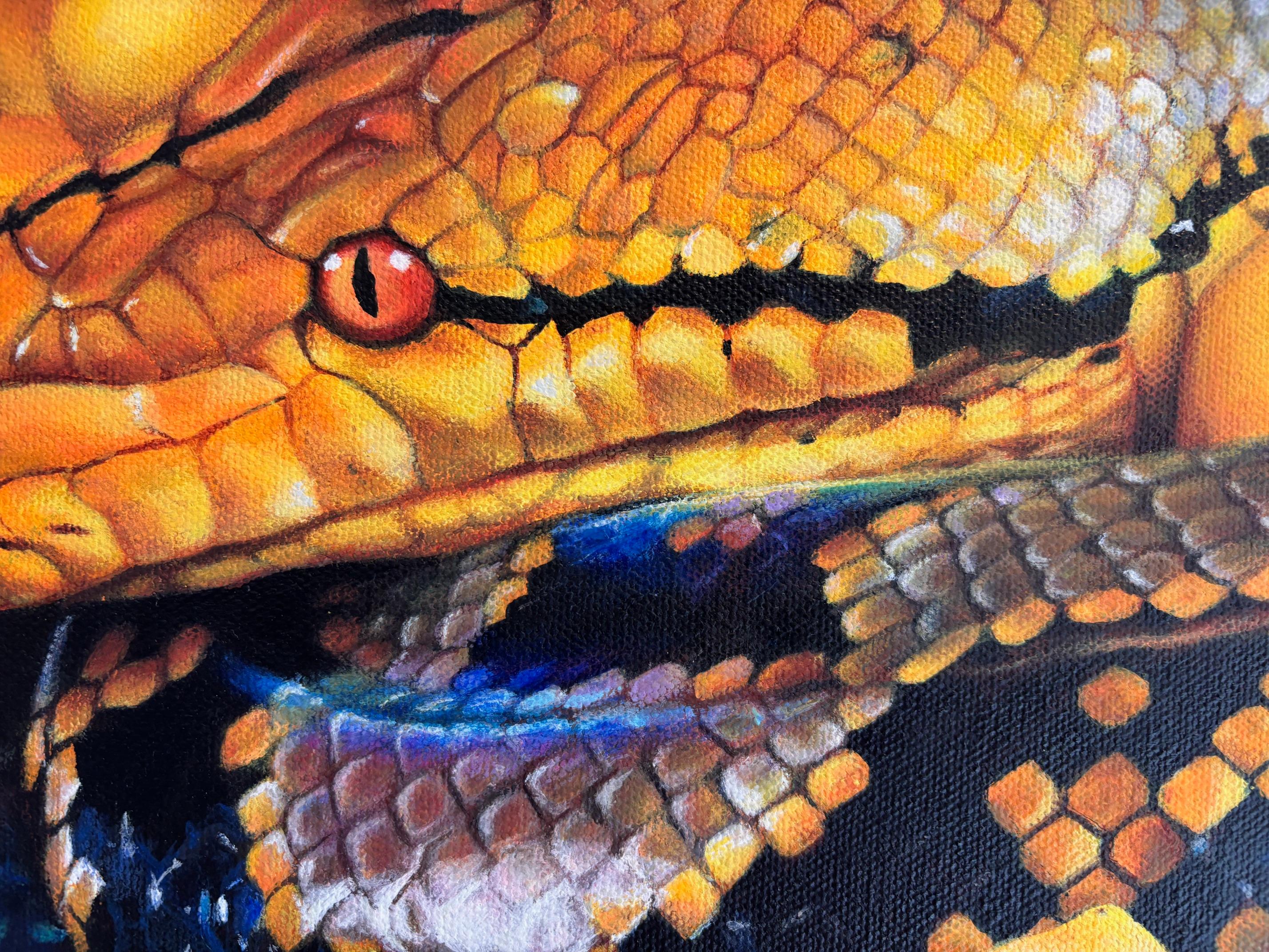 Sssour - Original Zitrusfrüchte Wildnis Malerei - moderne surrealistische Contemporary Art – Painting von Hallie Packard