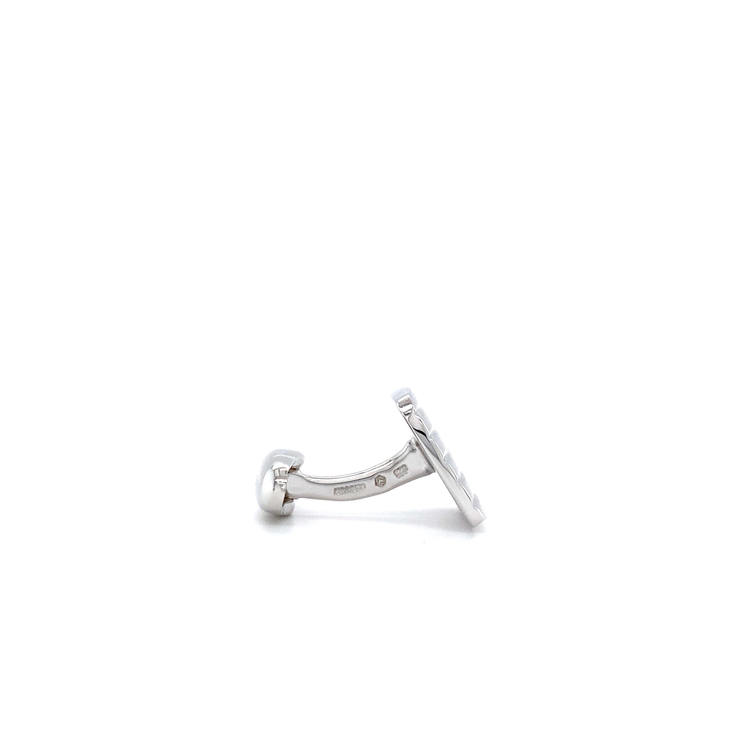 Gemelos Hallmark de plata, 14 mm x 18 mm Contemporáneo en venta