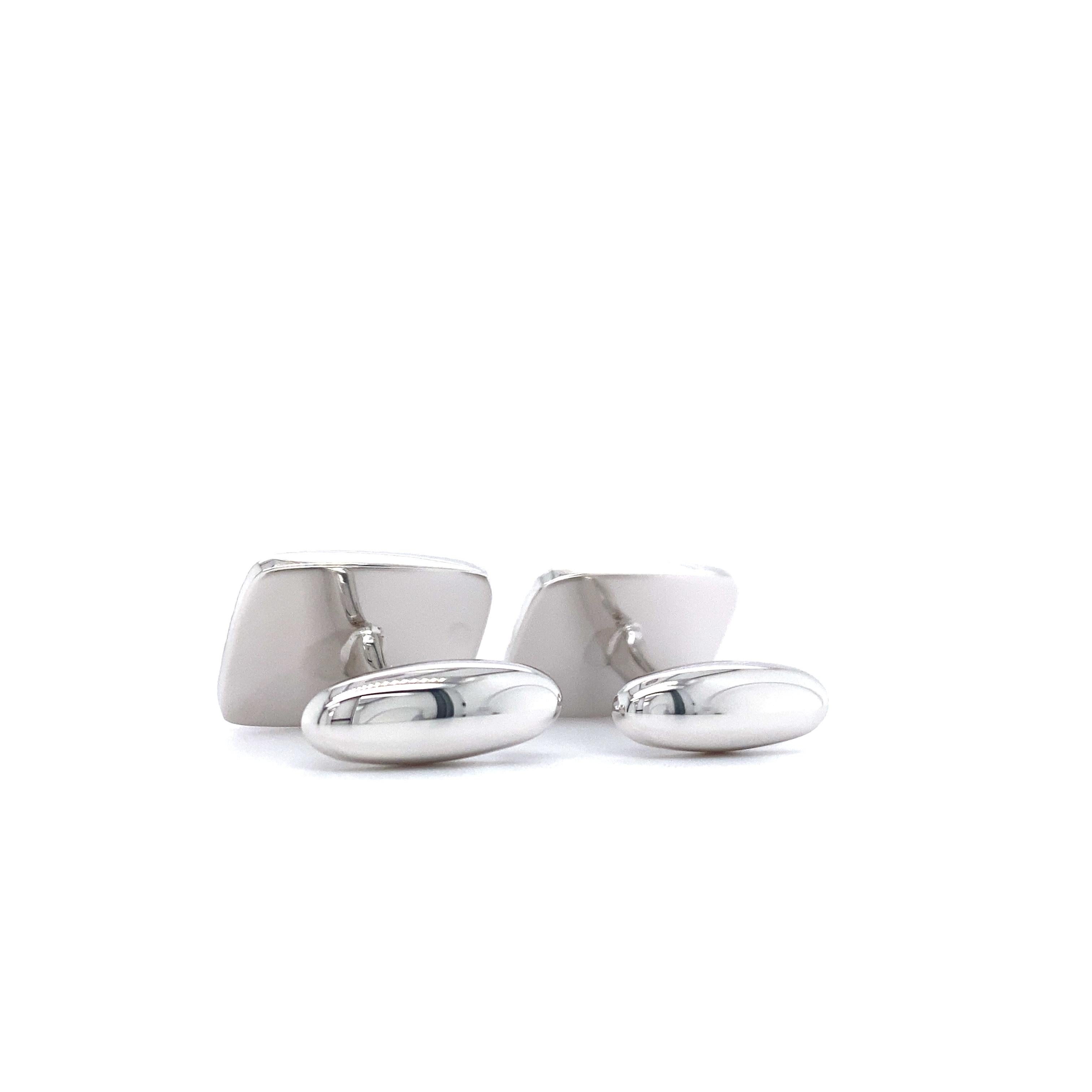 Femenino o masculino Gemelos Hallmark de plata, 14 mm x 18 mm en venta