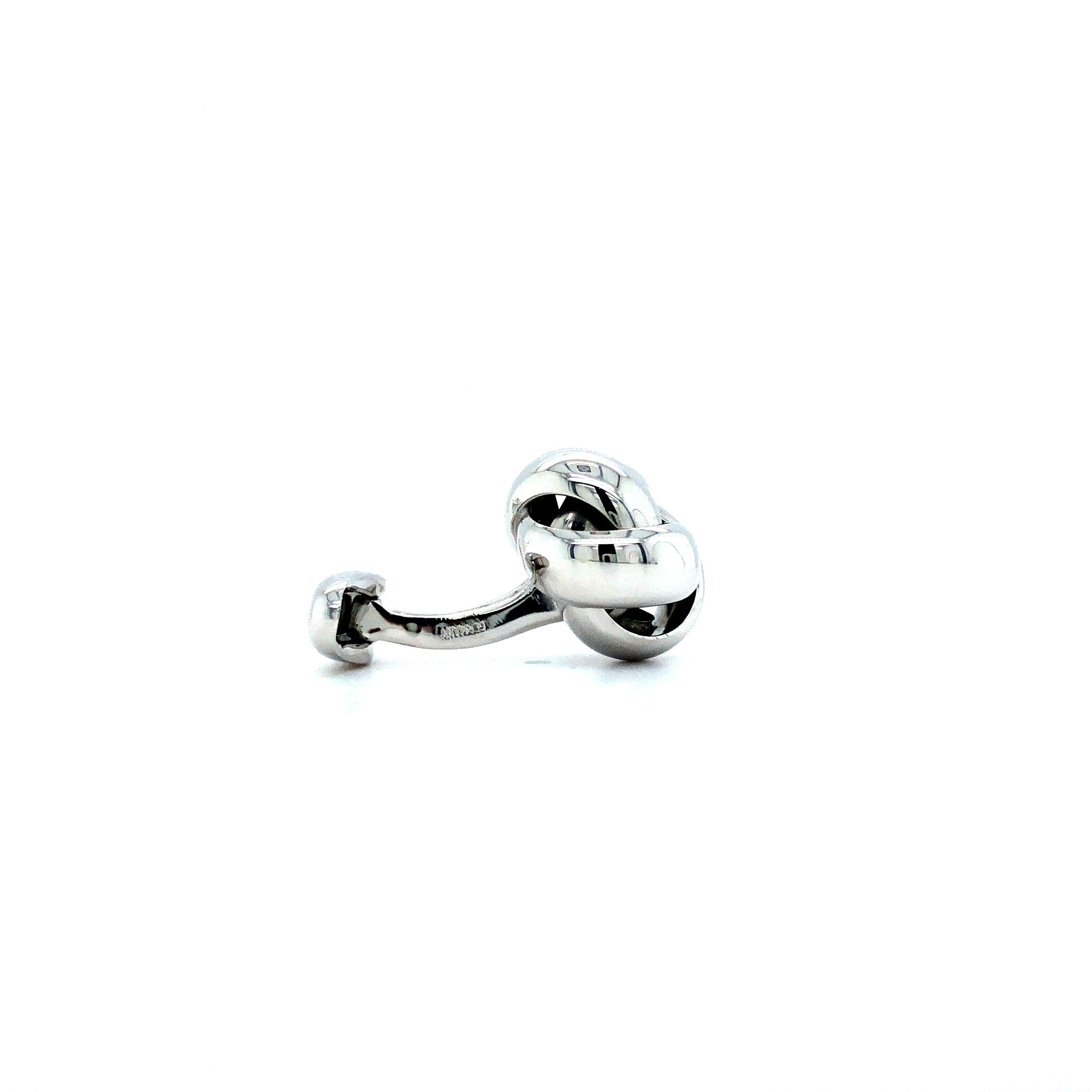 Hallmark Knoten Manschettenknöpfe in Silber im Zustand „Neu“ im Angebot in Pforzheim, DE