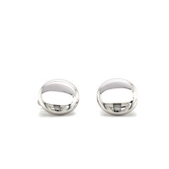 Hallmark Round Cufflinks in 925/- Silver, diameter 16 mm