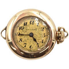 Hallmark yellow gold Vintage mechanical wind Pocket Watch 