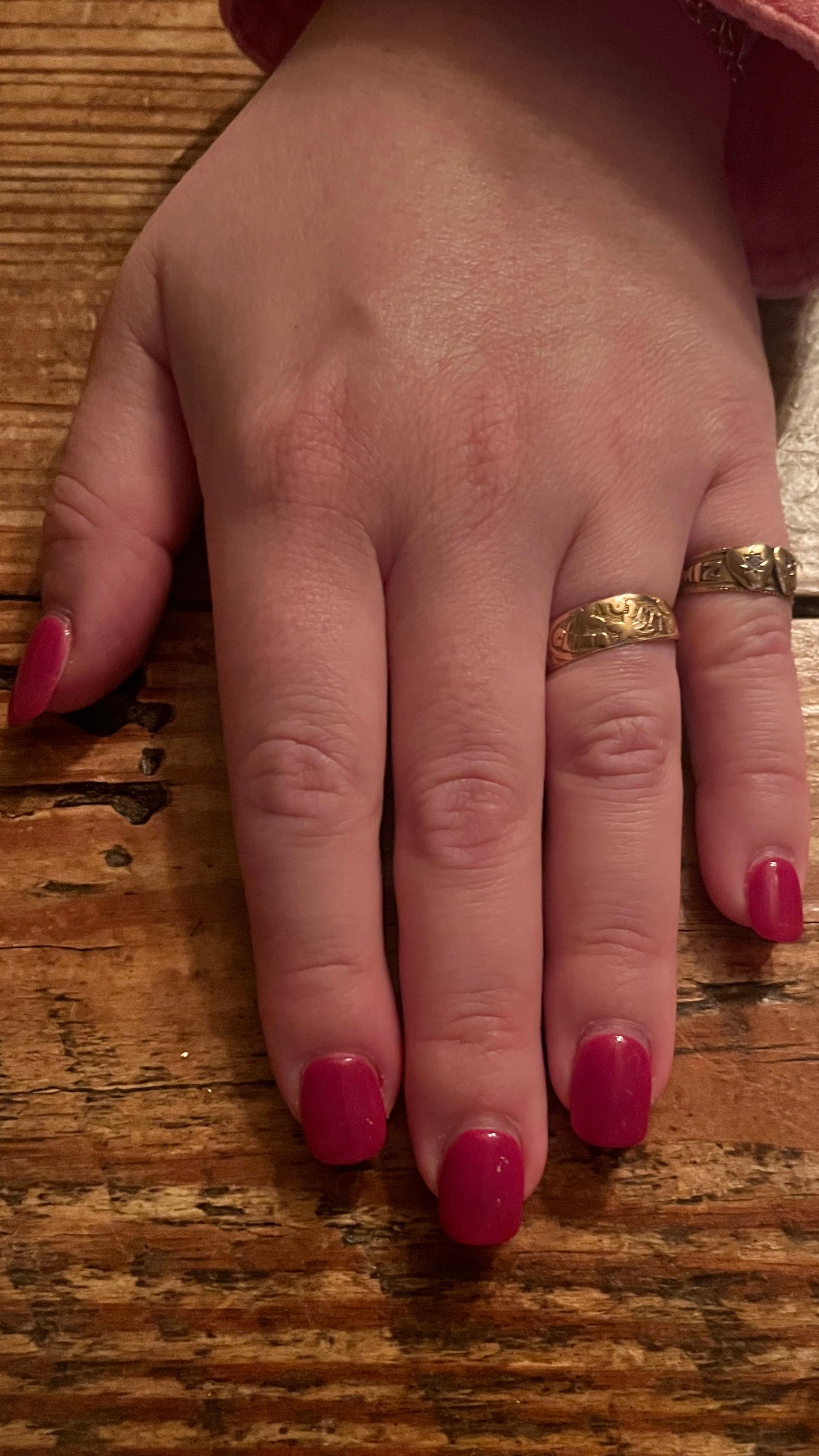 Bague Mizpah à double cœur avec diamants étoilés, poinçonnée en 1892 en vente 4