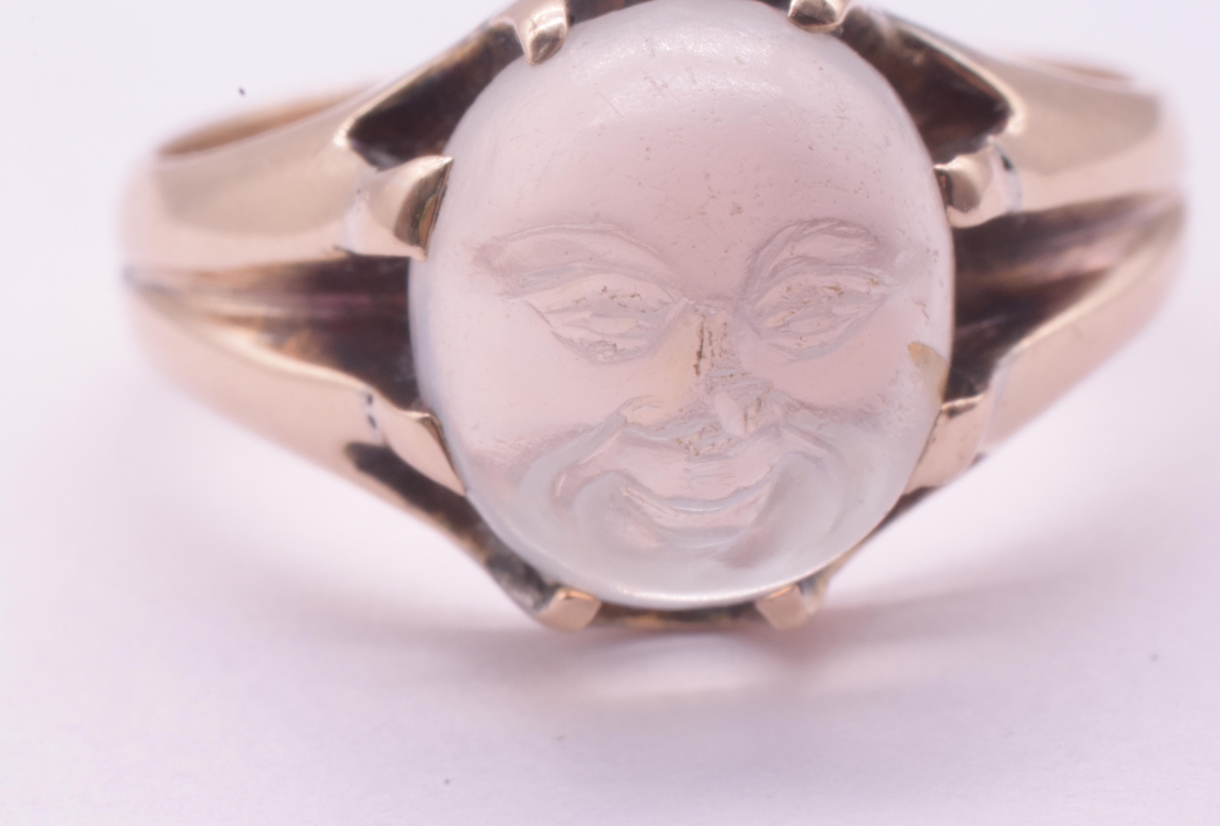 Women's or Men's Hallmarked 1897 Moonstone 