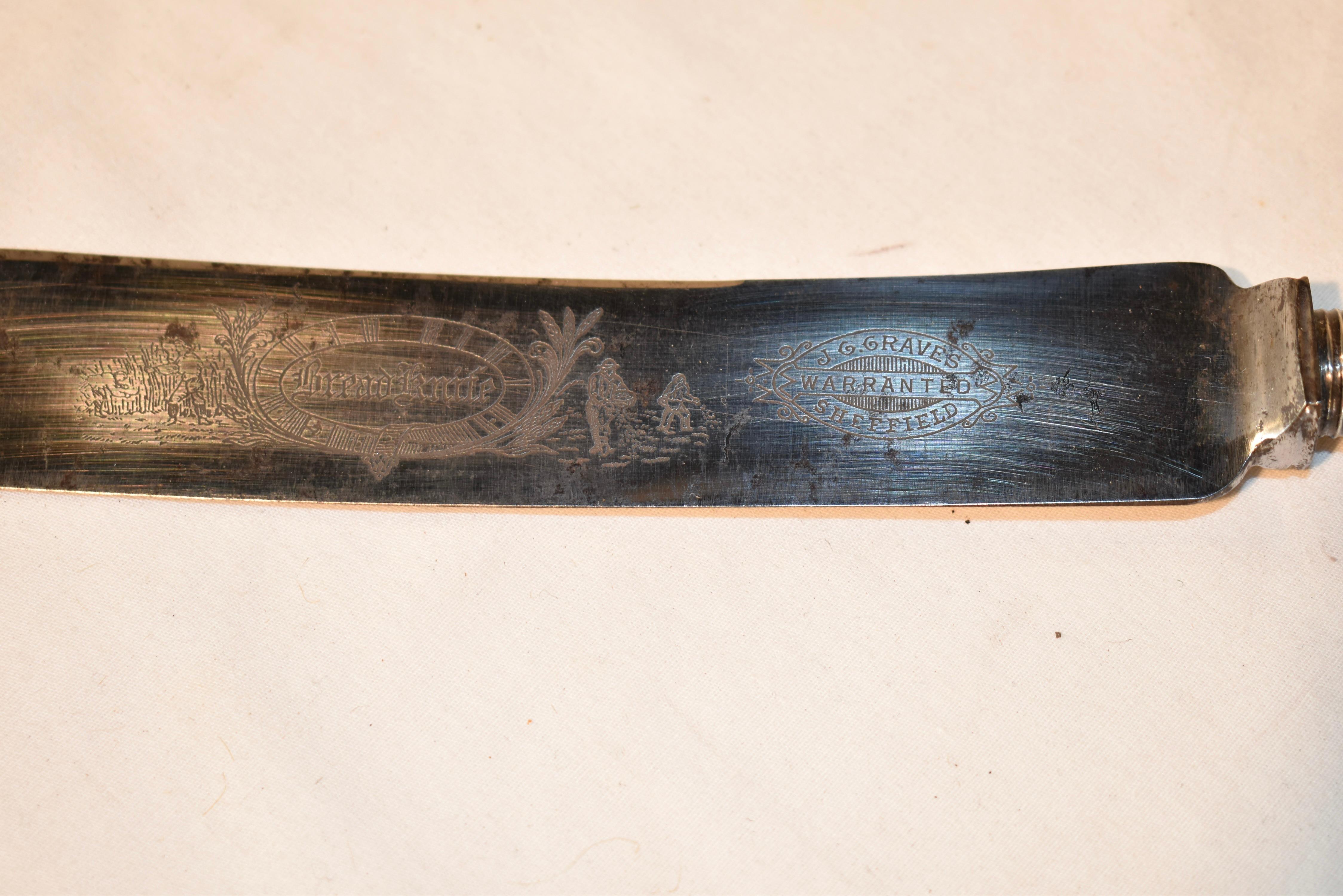 Sheffield-Bratenmesser, gestempelt 1901 (Englisch) im Angebot