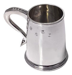 Hallmarked Britannia Standard '.950' Silver Small Tankard Cup