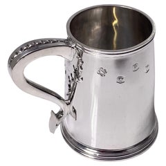 Hallmarked Britannia Standard '.950' Silver Small Tankard Cup