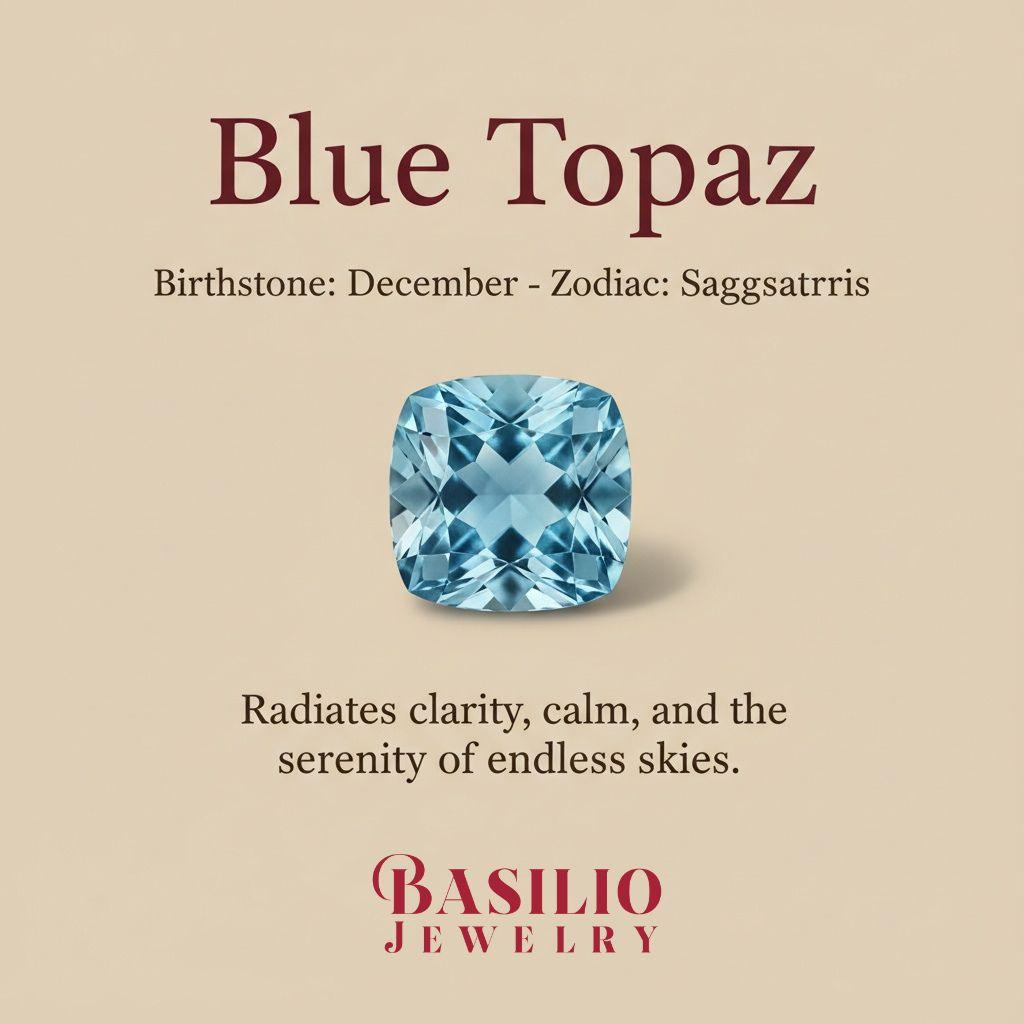 Bague rétro de 1950 poinçonnée en or jaune 18 carats avec topaze bleue en vente 2