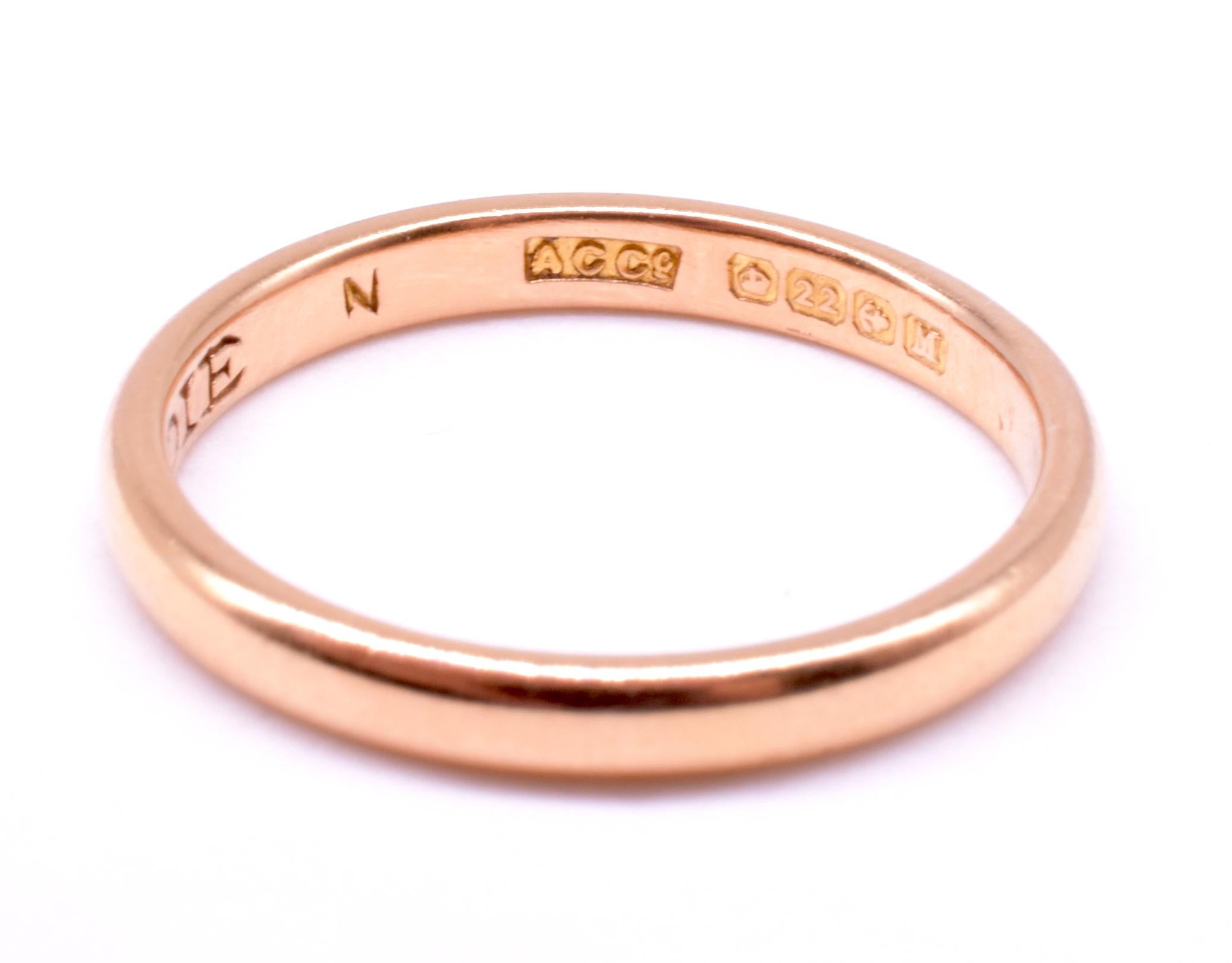 Renaissance Revival Nineteenth Century 22 Karat Pictorial Poesy or Posy Ring, HM Sheffield 1855
