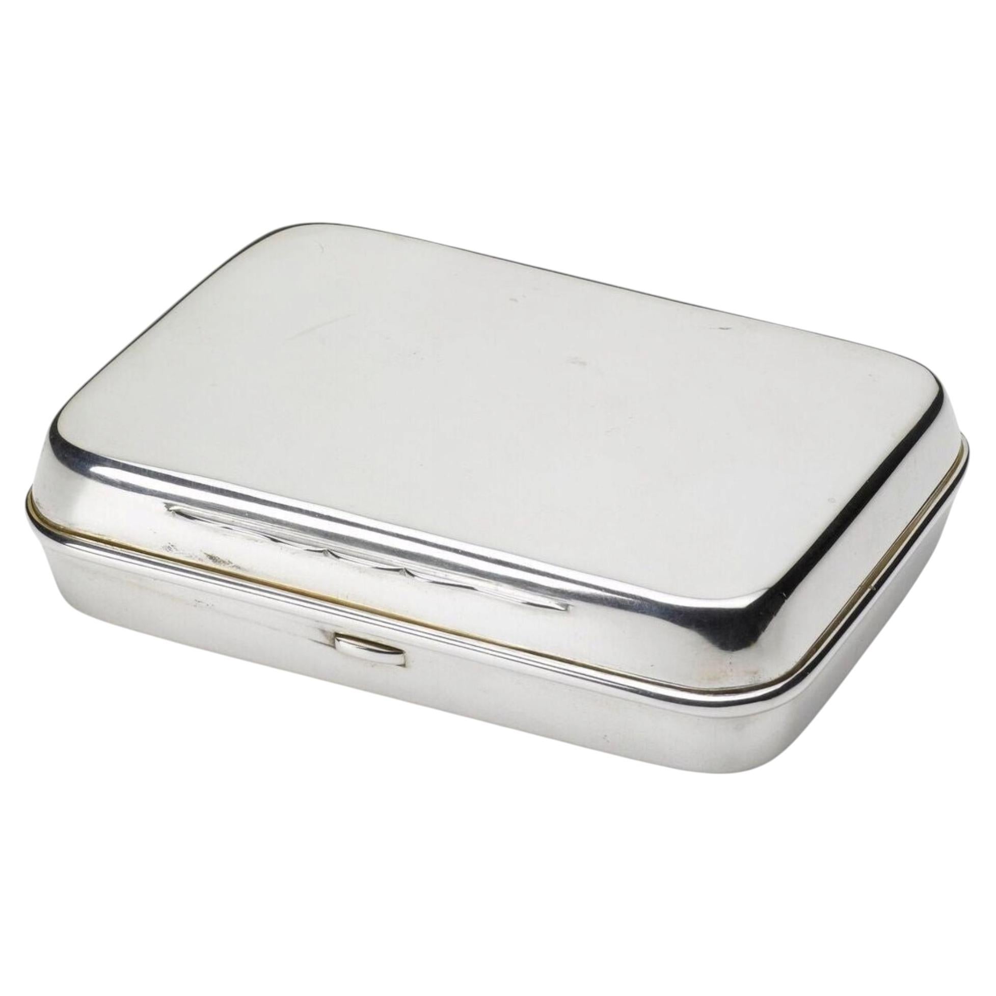 Hallmarked Silver Plated Keepsake Box, Sheffield, Uk, Circa 1900
