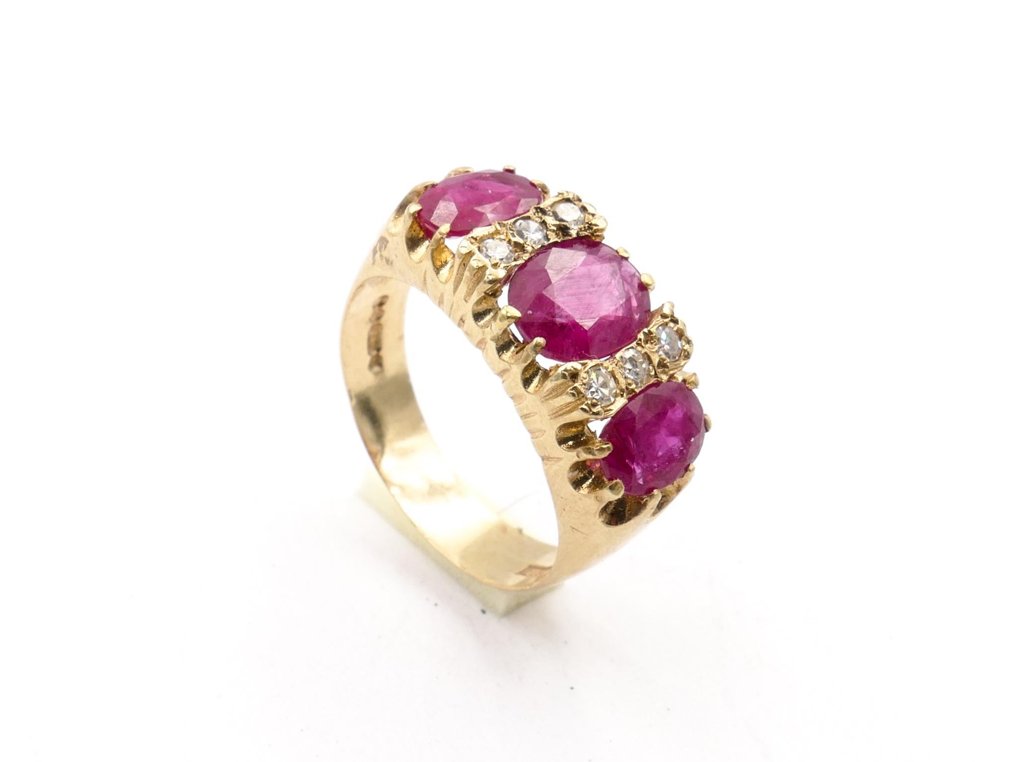 Big, Bold & Beautiful!                                                                                                     

This is one of the Best Ruby Bridge Rings we have had in the Collection.

This particular Ring looks even better 'in the