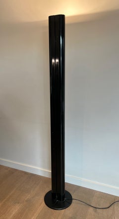 Hallogen Floor Lamp Megaron Model made of Black Lacquered Metal by Gianfranco