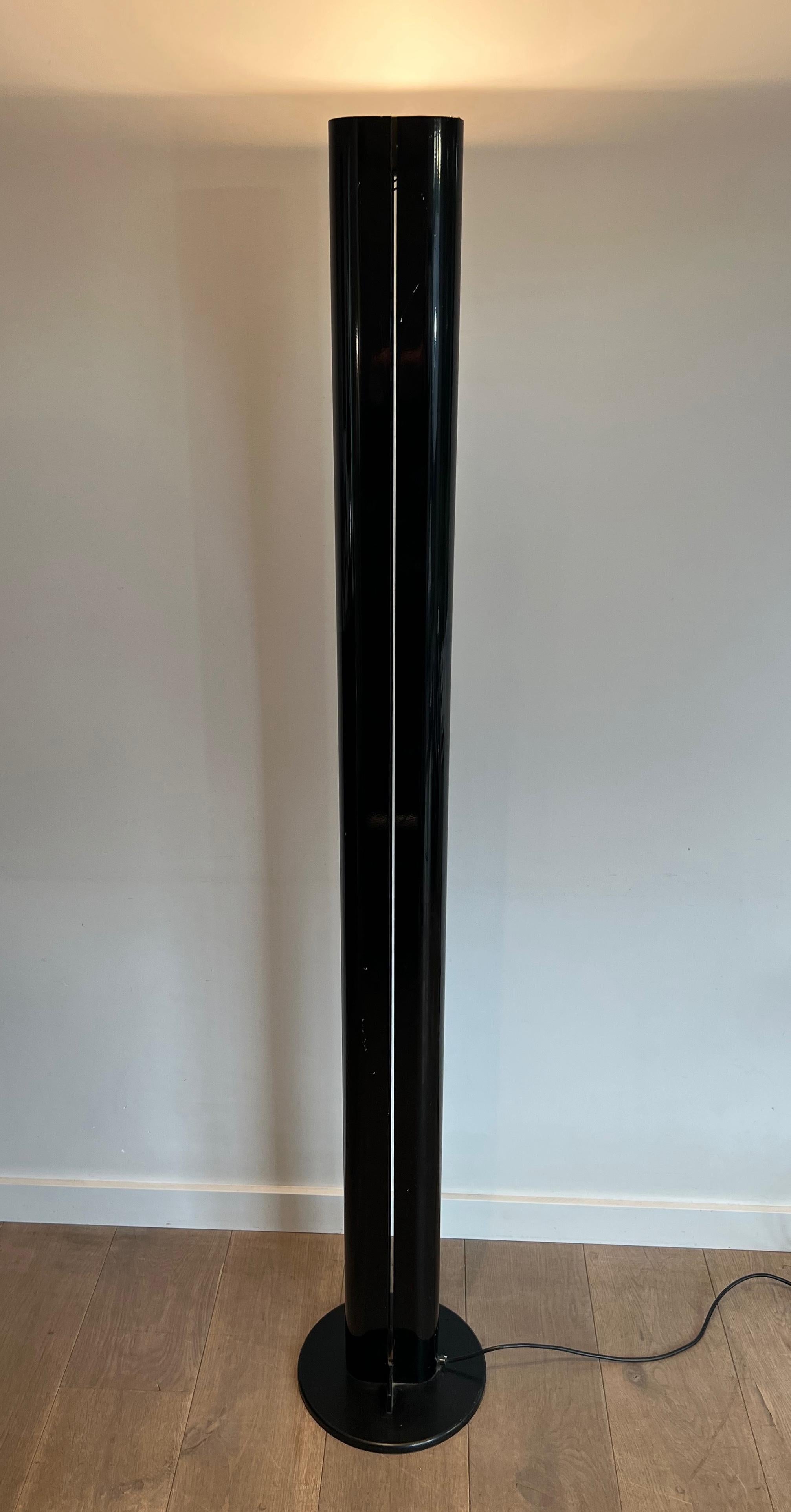 Lampadaire Hallogen Modèle Megaron en métal laqué noir par Gianfranco en vente 12