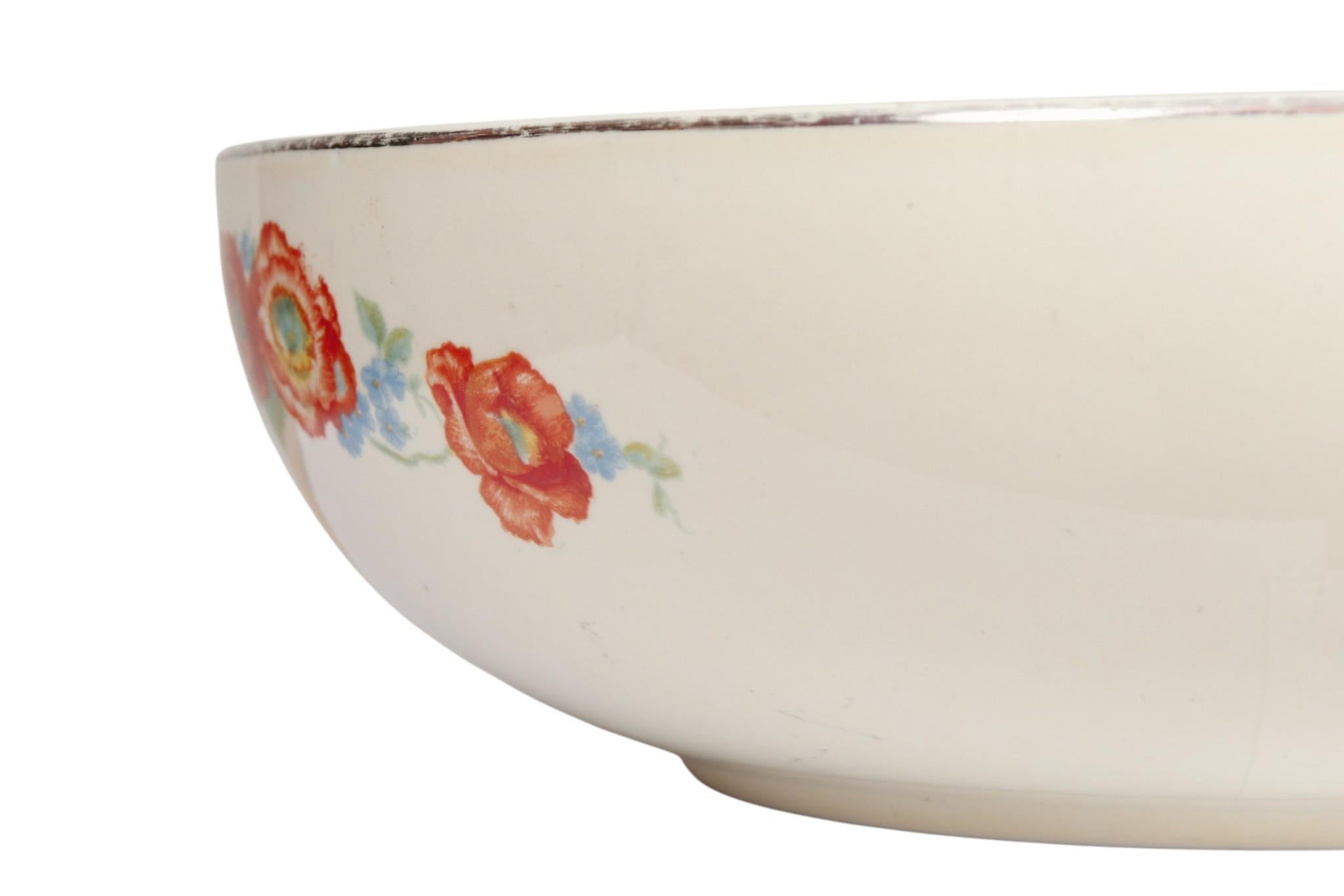 Hall’s Orange Poppy Ceramic Bowls, Set of 3 In Good Condition For Sale In Bradenton, FL