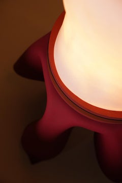 Hallucinations 006, Floor Lamp, Camel Leather, Hand Made in UAE