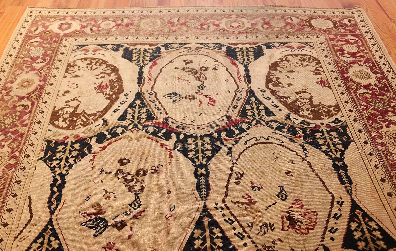 Beautiful Wide Hallway Gallery Size Black Antique Caucasian Karabagh Rug, Country of Origin / Rug Type: Caucasian Rug, Circa Date: 1900’s – Size: 6 ft 9 in x 19 ft (2.06 m x 5.79 m).