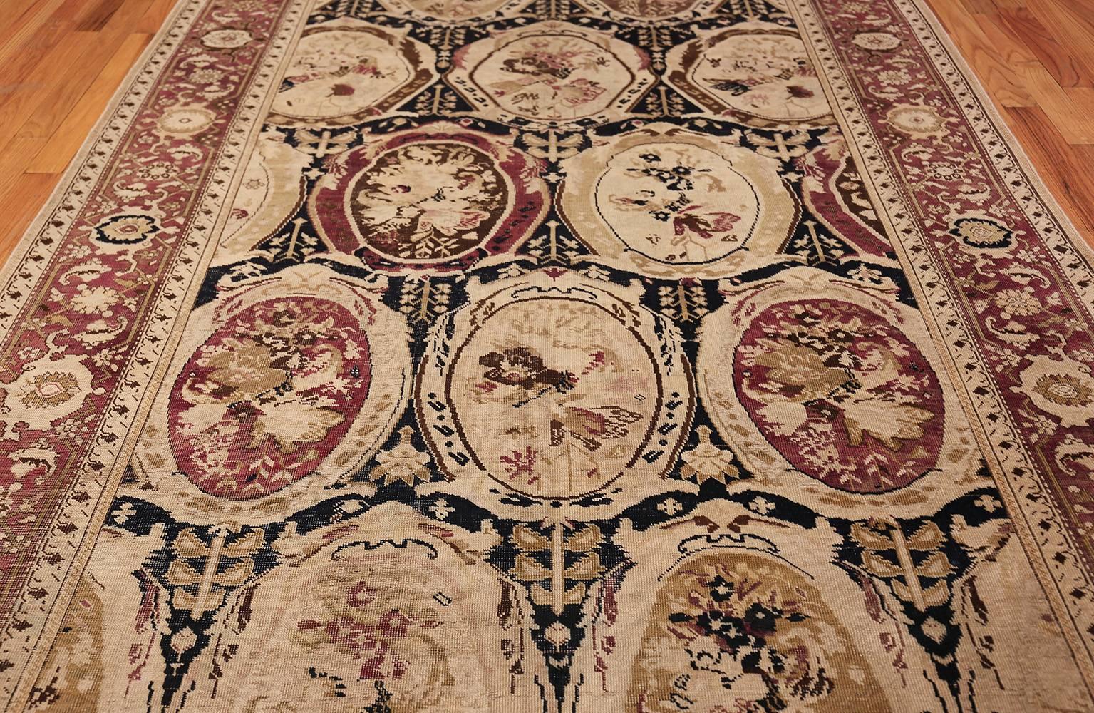 Wool  Hallway Gallery Size Antique Caucasian Karabagh Rug. Size: 6 ft 9 in x 19 ft