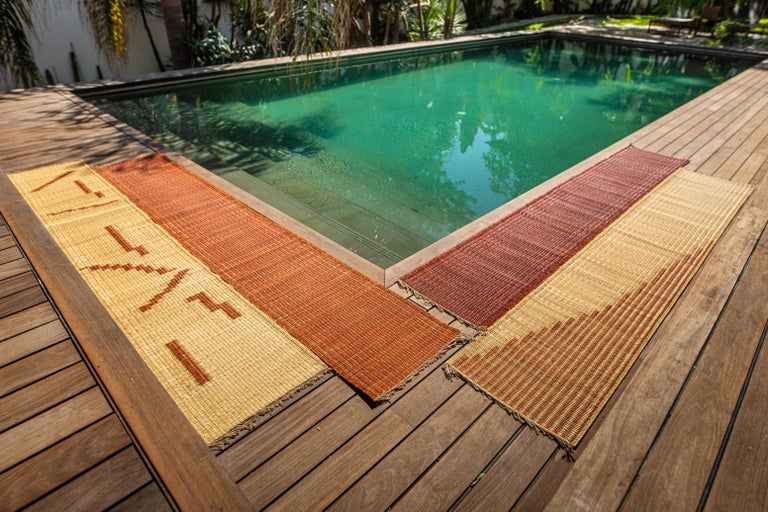 Hallway Mat in Natural Fiber for Contemporary Home Decor For Sale at