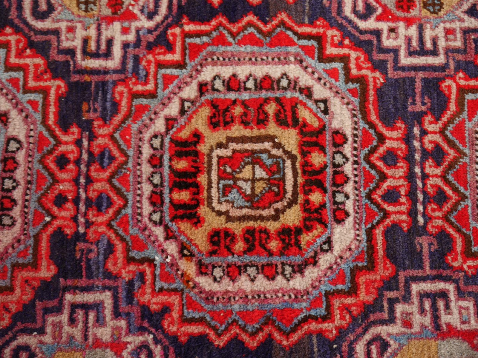 Hallway Runner Caucasian Rug Vintage Azeri Turkmen Design Djoharian Collection For Sale 8