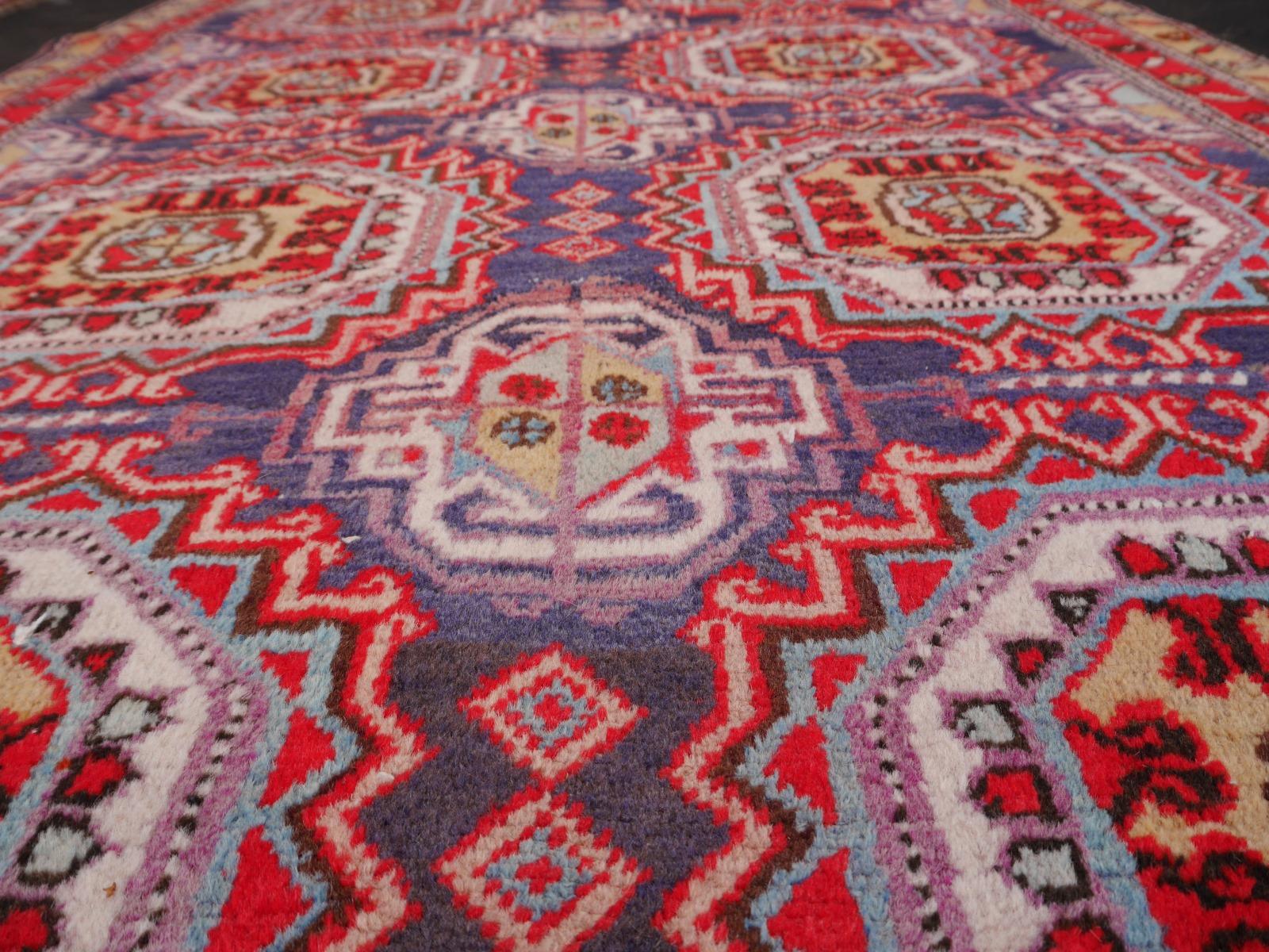 Kazak Hallway Runner Caucasian Rug Vintage Azeri Turkmen Design Djoharian Collection For Sale