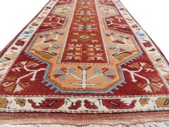 Hallway Runner Stairway Oushak Rug Hand Knotted Bold Design Djoharian Collection