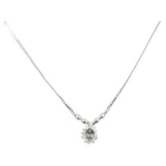 Halo Alexandrite & Diamond Necklace in Platinum- GIA 2231584344