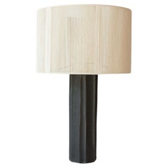 Halo Black Ceramic Table Lamp by Grès Éditions