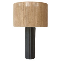 Halo Black Ceramic Table Lamp by Grès Éditions