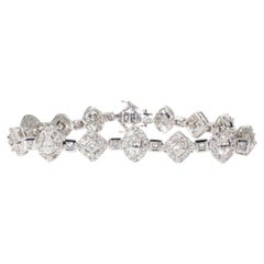 Halo-Armband mit runden, Prinzessin- und Marquise-Diamanten.  D7.54ct.t.w.