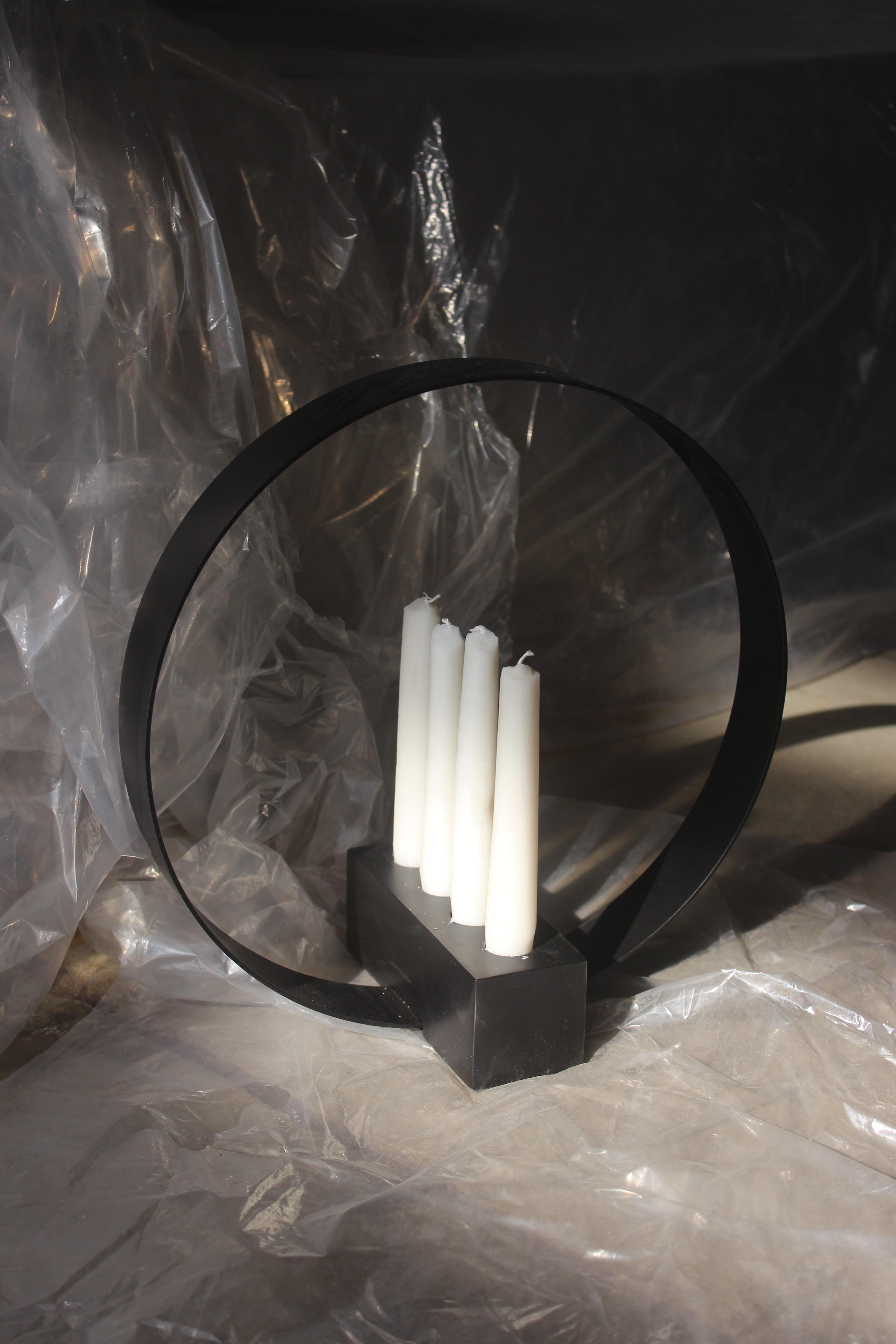 Aluminum Halo Candle Holder by Studio Namit Khanna For Sale