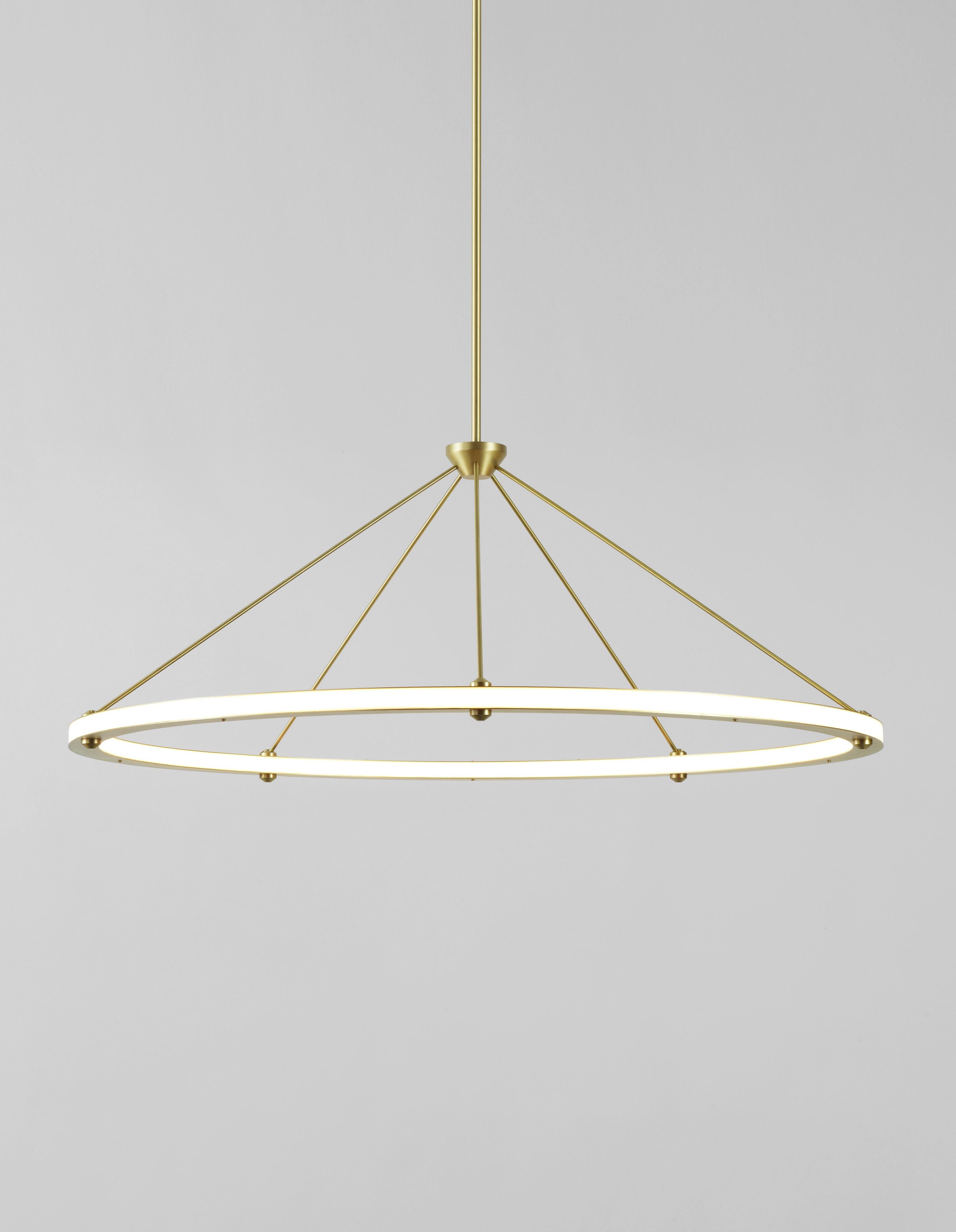 Modern Halo Circle Pendant Light in Black by Paul Loebach for Roll & Hill