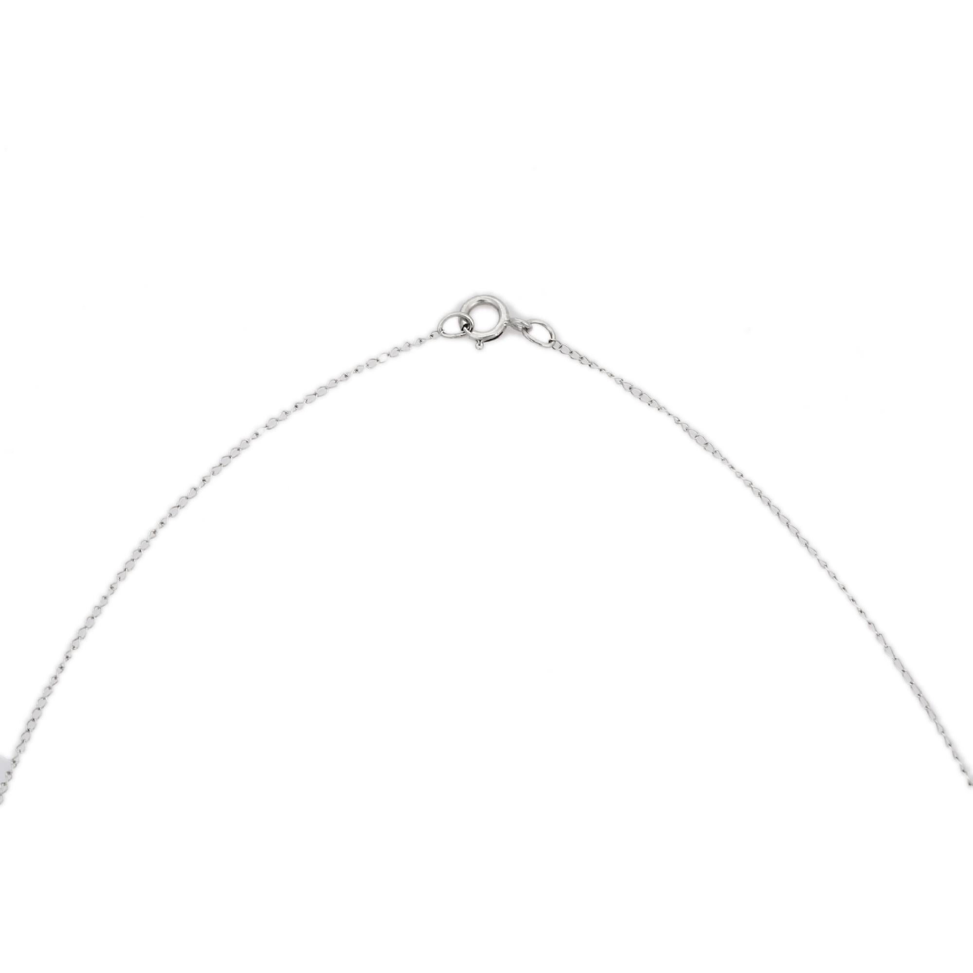 Taglio ovale Collana Halo Diamond Tanzanite Solitaire in oro bianco massiccio 18k, Gioielli per tutti i giorni in vendita