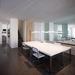 Halo Double Round LED Pendant Light in Matte White by Martin Azua