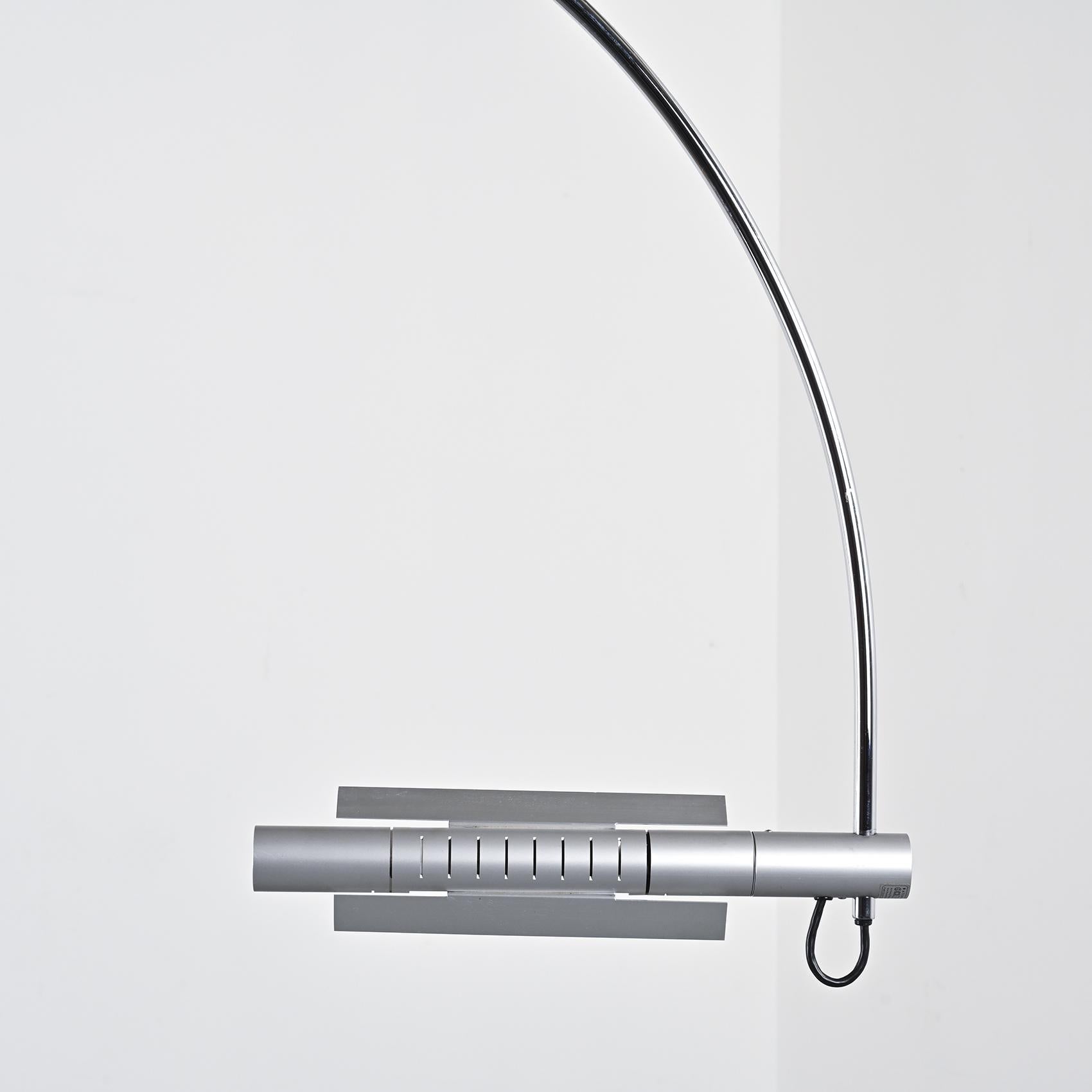Steel Halo Floor Light by Rico & Rosemarie Baltensweiler circa 1972